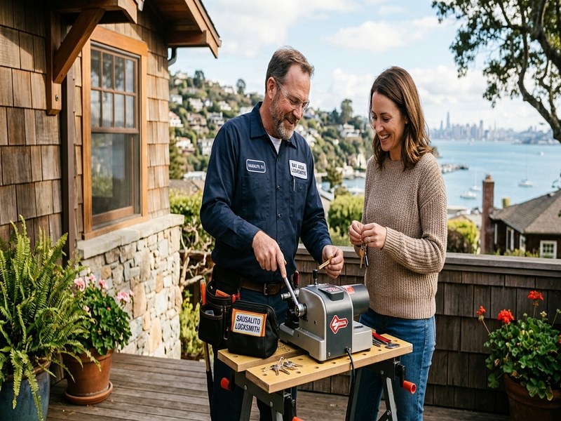 Smart lock installation on Sausalito vacation rental